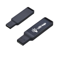 F-206-32 Siyah Kutusuz Işıklı Rubber Usb - 1